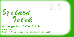 szilard telek business card